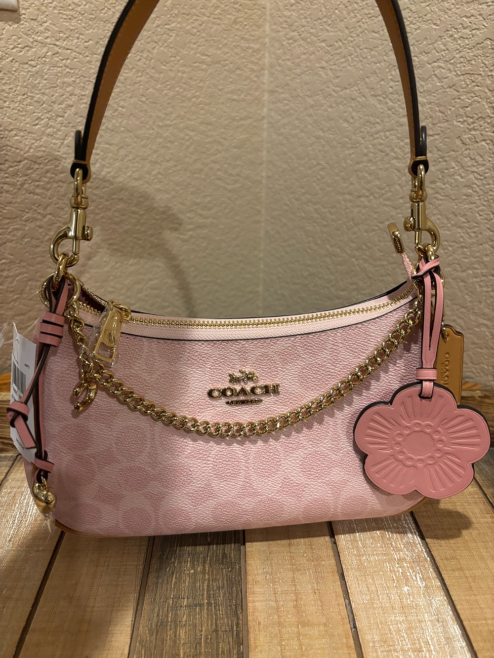 NWT 2026 Coach Teri Shoulder Bag in Signature Canvas with Charms CEA20